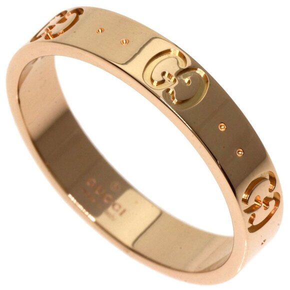 GUCCI Icon #17 Ring 18K Pink Gold Size 8 - Picture 1 of 7